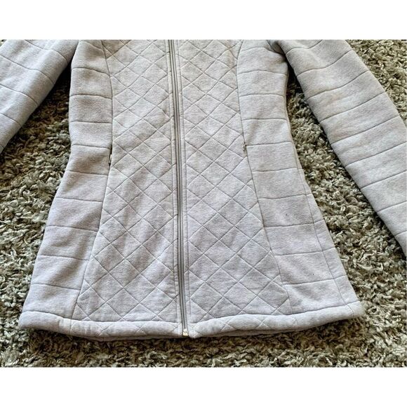 The North Face Caroluna Gray Fleece Lined Quilted SWEATSHIRT Jacket Coat womens - Picture 9 of 10